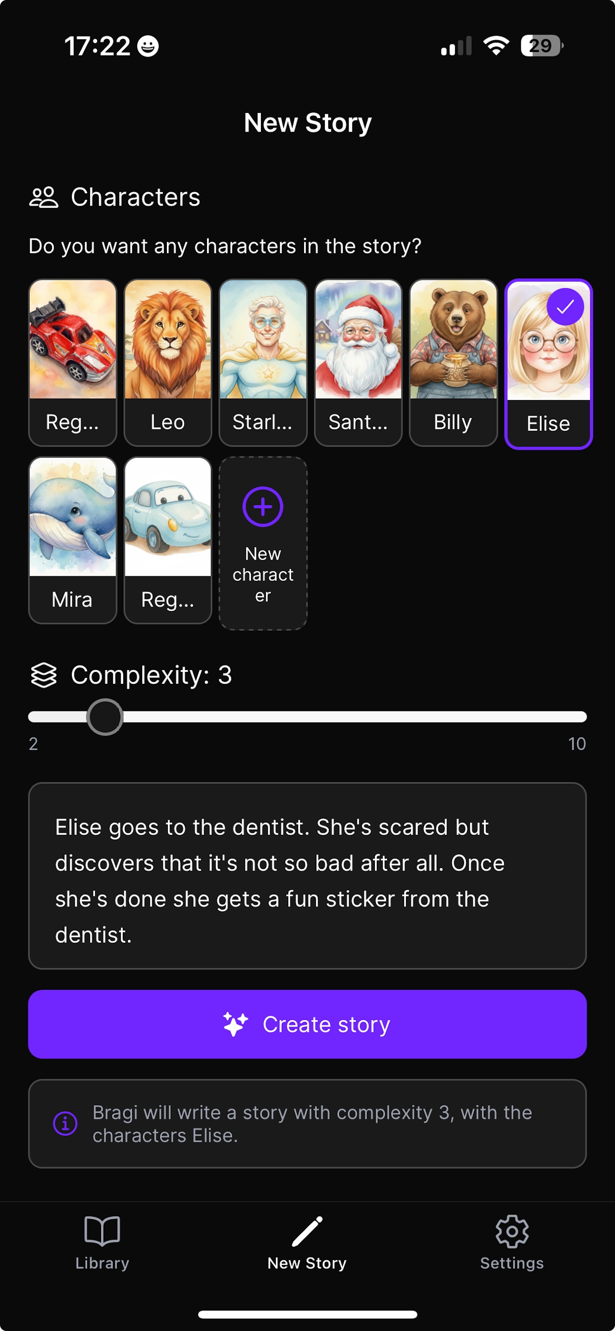 Skapa saga-prompt för barn